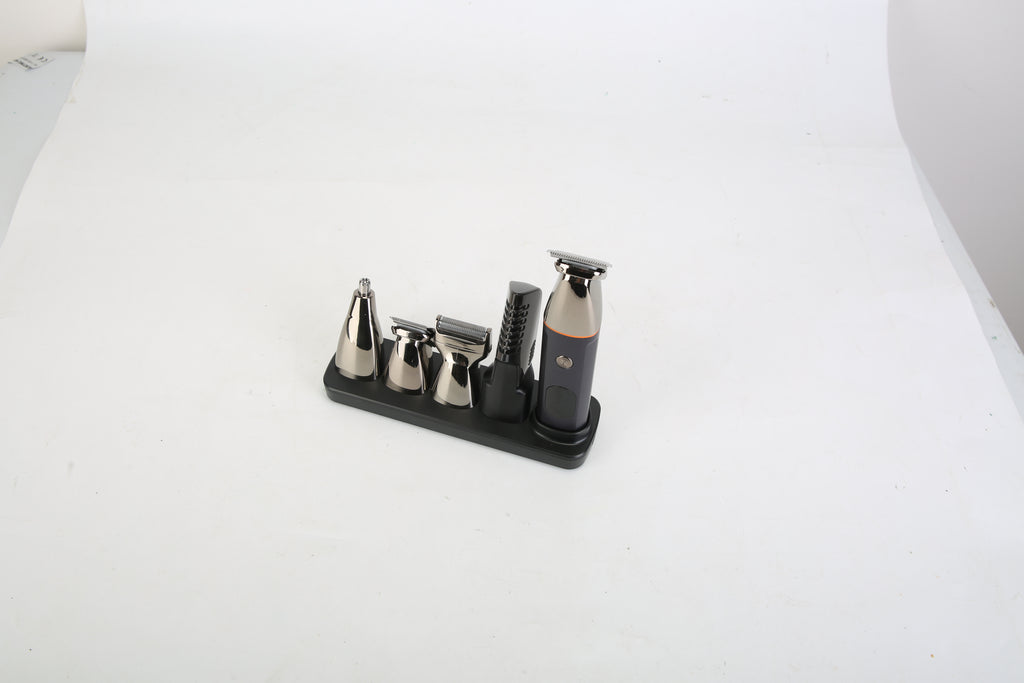 1Set All In One Beard Trimmer For Men With 5 Trimmer Heads IPX5 Waterproof Electric Razor For Face Nose Body Beard Cordless Hair Shaver Clipper Grooming Kit For Men Husband Father